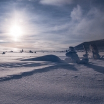 Sněhové duny na Úpském rašeliništi